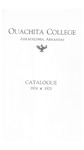 Ouachita College Catalogue 1925-1926