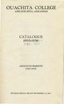Ouachita College Catalogue 1935-1936