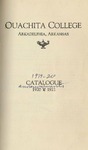 Ouachita College Catalogue 1920-1921