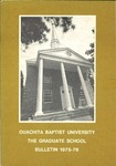 Ouachita Baptist University Graduate Catalog 1975-1976