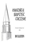 Ouachita Baptist College Graduate Catalog 1962-1963