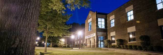 Library Front at Night